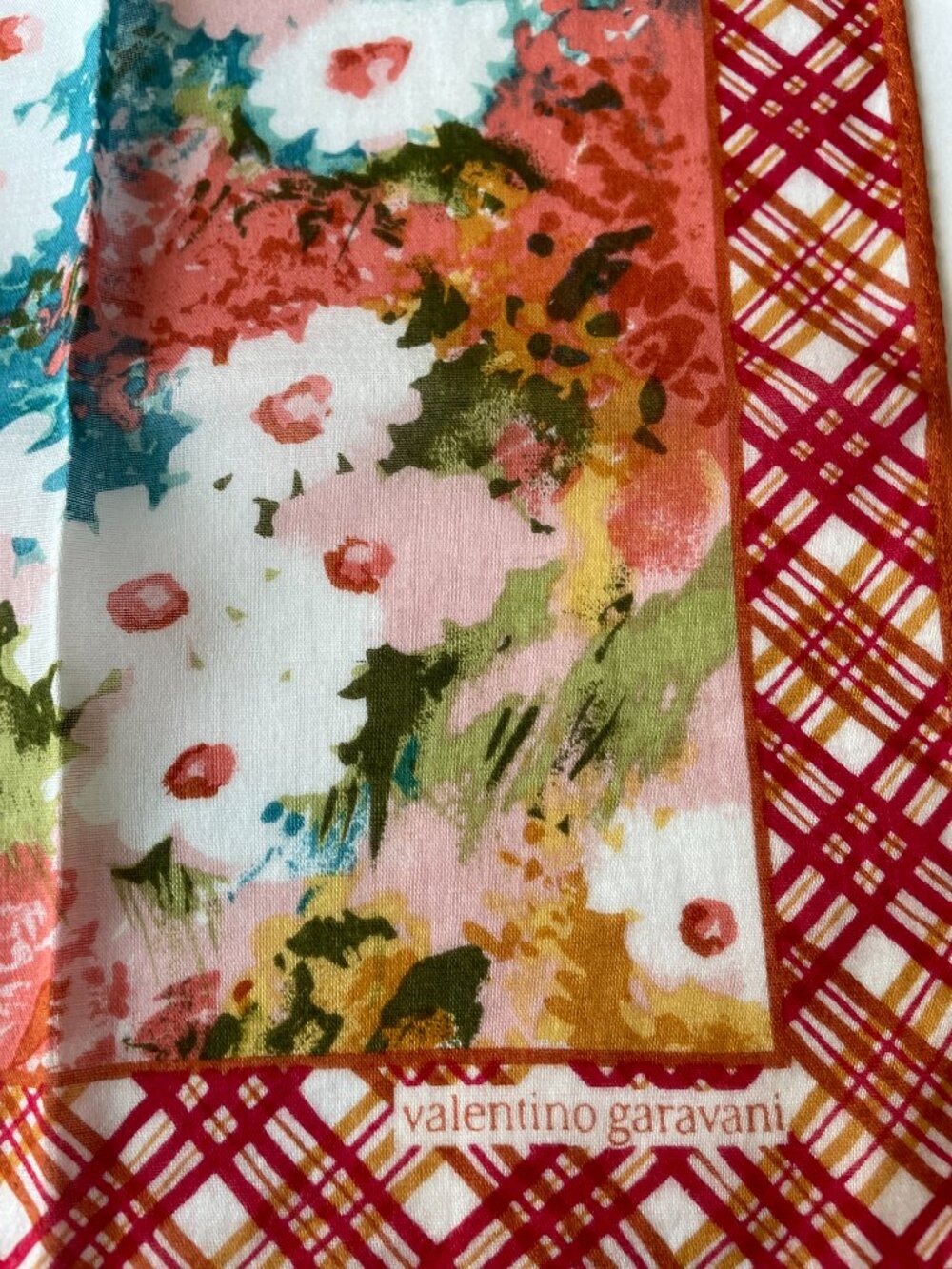 Vintage Valentino Garavani Floral Cotton Scarf - Picture 4 of 14